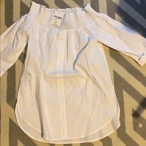 NWT white off shoulder shirt